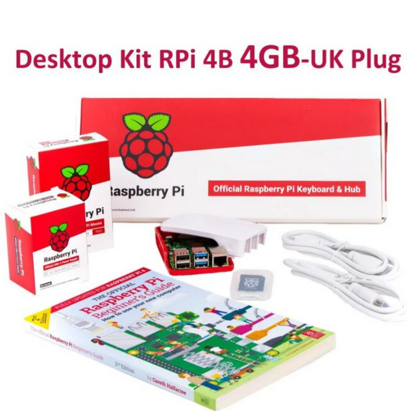 Raspberry Pi 4B 4GB Desktop Kit-UK Plug