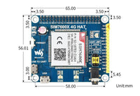 4G / 3G / 2G / GSM / GPRS / GNSS HAT for Raspberry Pi